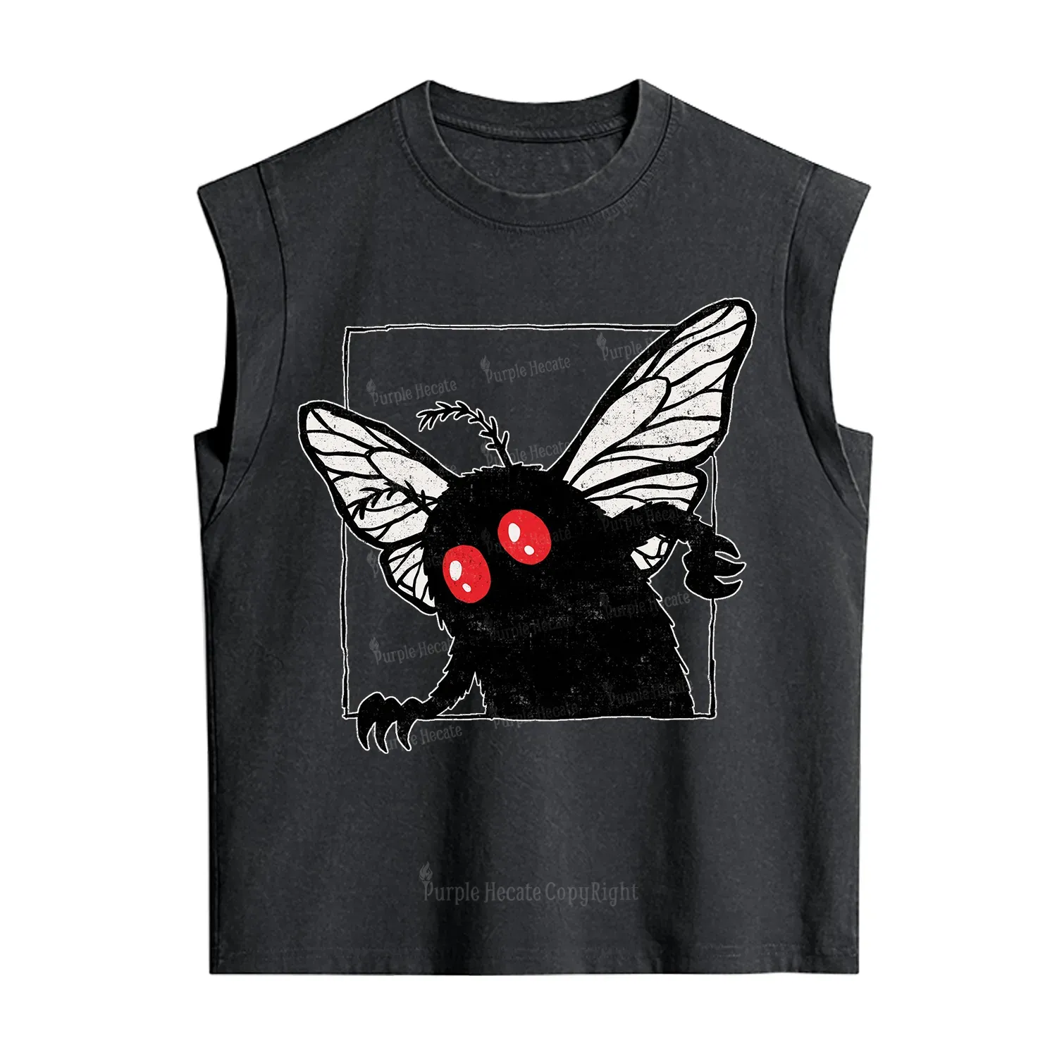 Purplehecate The Curious Mothman Vintage Washed Tank