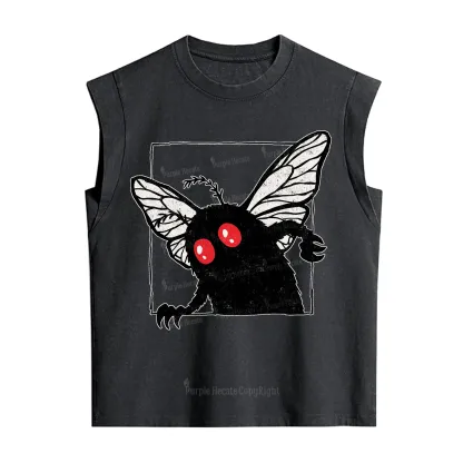 Purplehecate The Curious Mothman Vintage Washed Tank