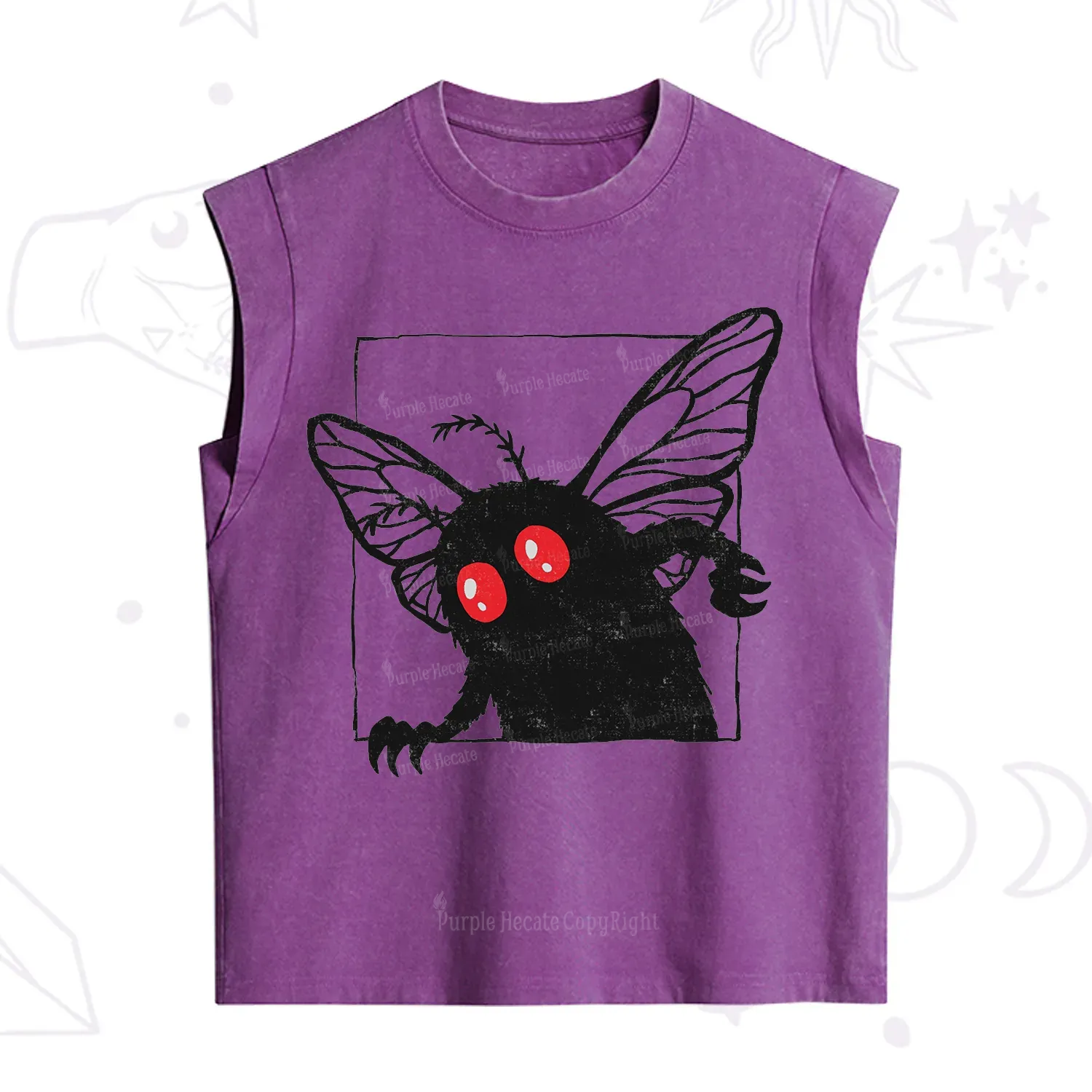Purplehecate The Curious Mothman Vintage Washed Tank
