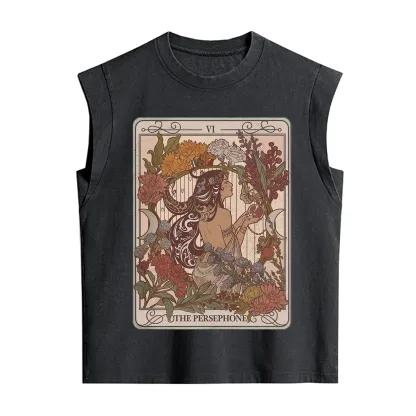Purplehecate The Persephone Goddess Tarot Card Vintage Washed Tank
