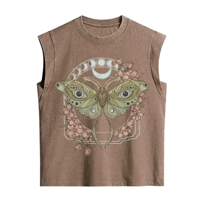 Purplehecate Luna Moth Vintage Washed Tank