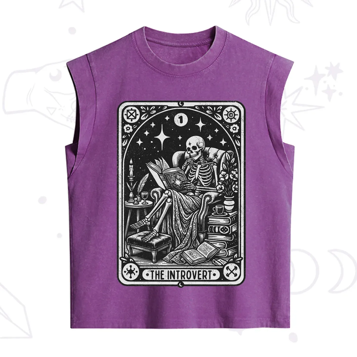 Purplehecate The Introvert Tarot Card Vintage Washed Tank