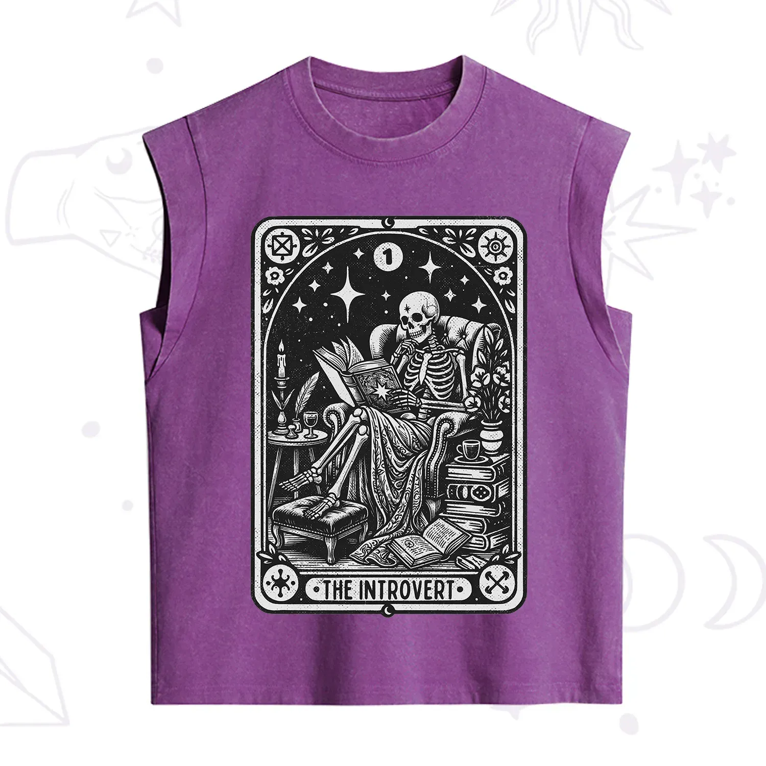 Purplehecate The Introvert Tarot Card Vintage Washed Tank