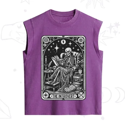 Purplehecate The Introvert Tarot Card Vintage Washed Tank