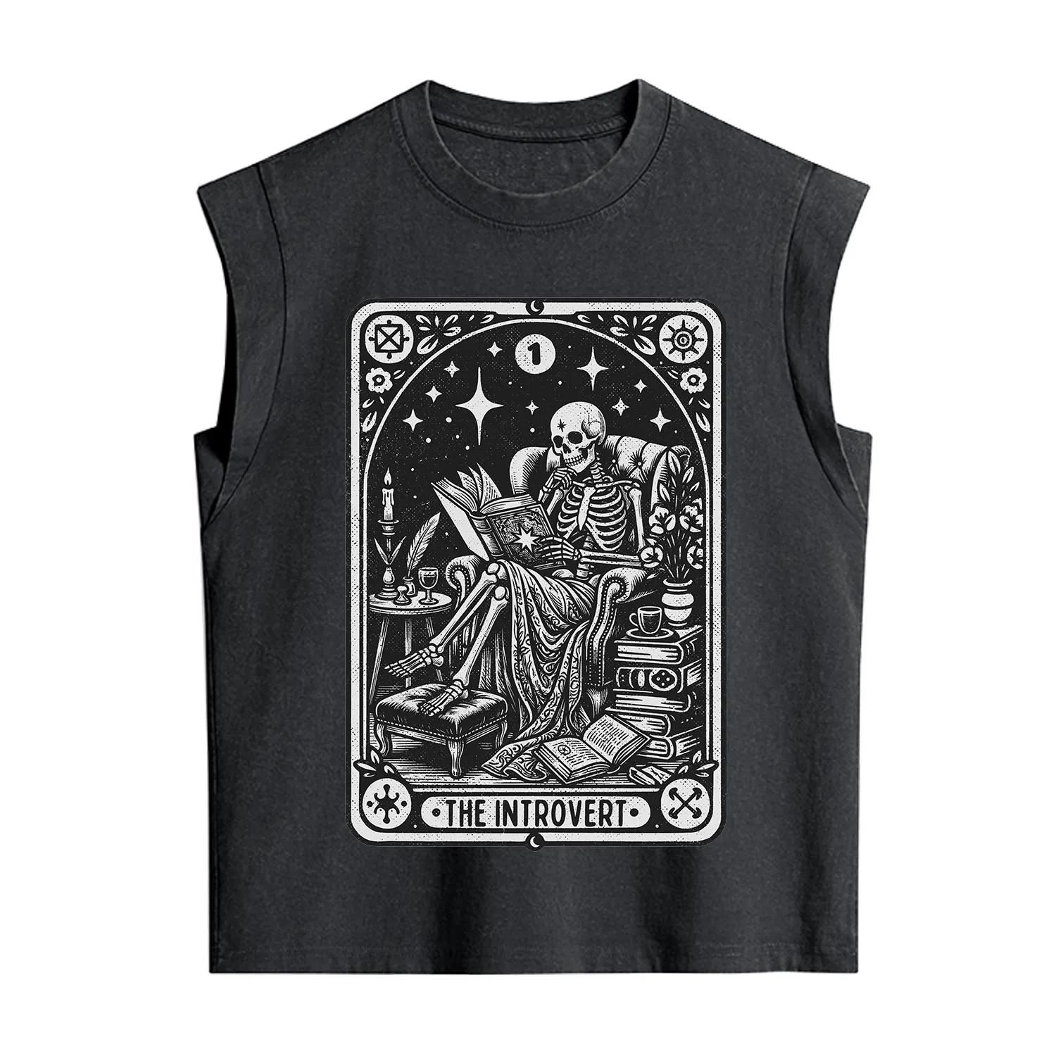 Purplehecate The Introvert Tarot Card Vintage Washed Tank