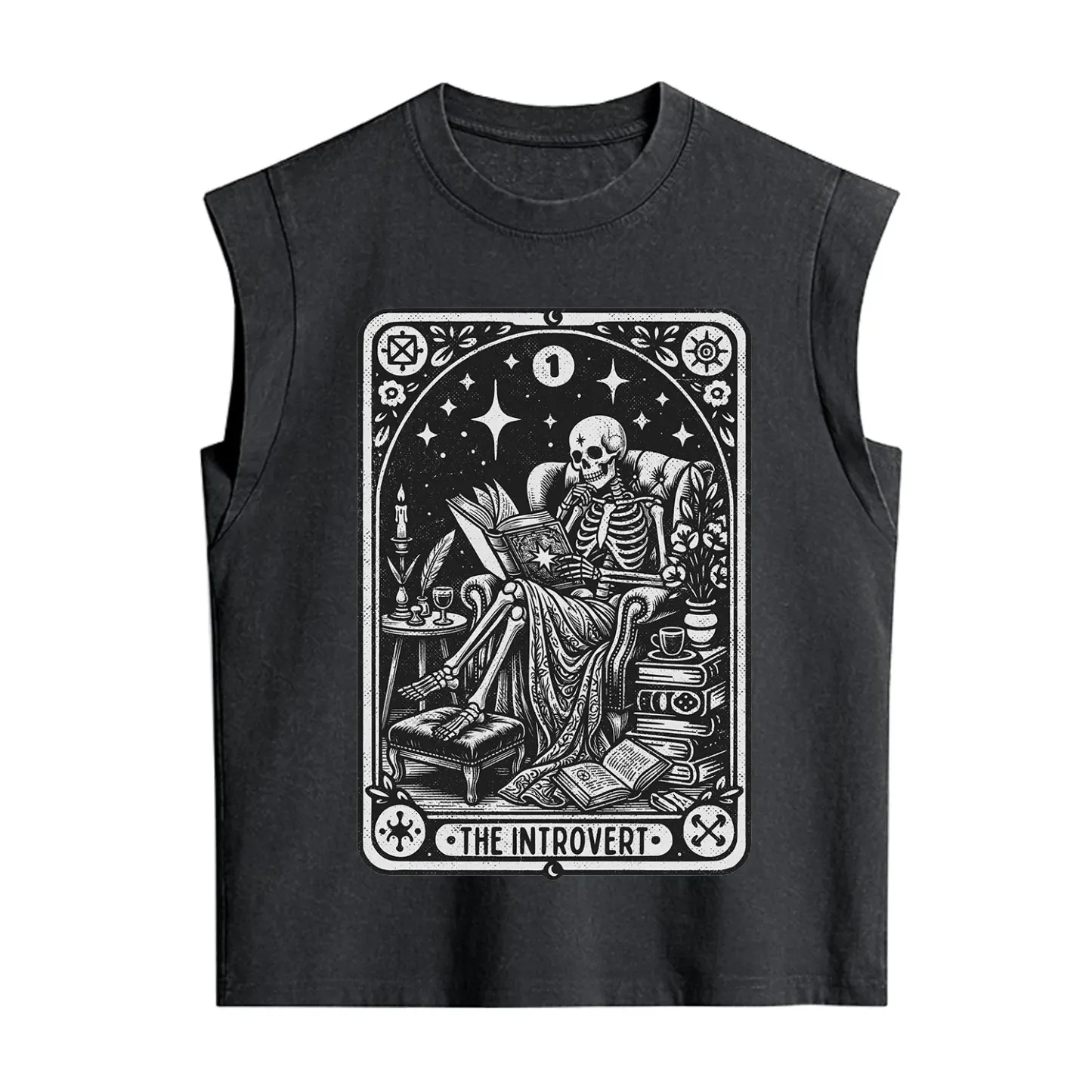 Purplehecate The Introvert Tarot Card Vintage Washed Tank
