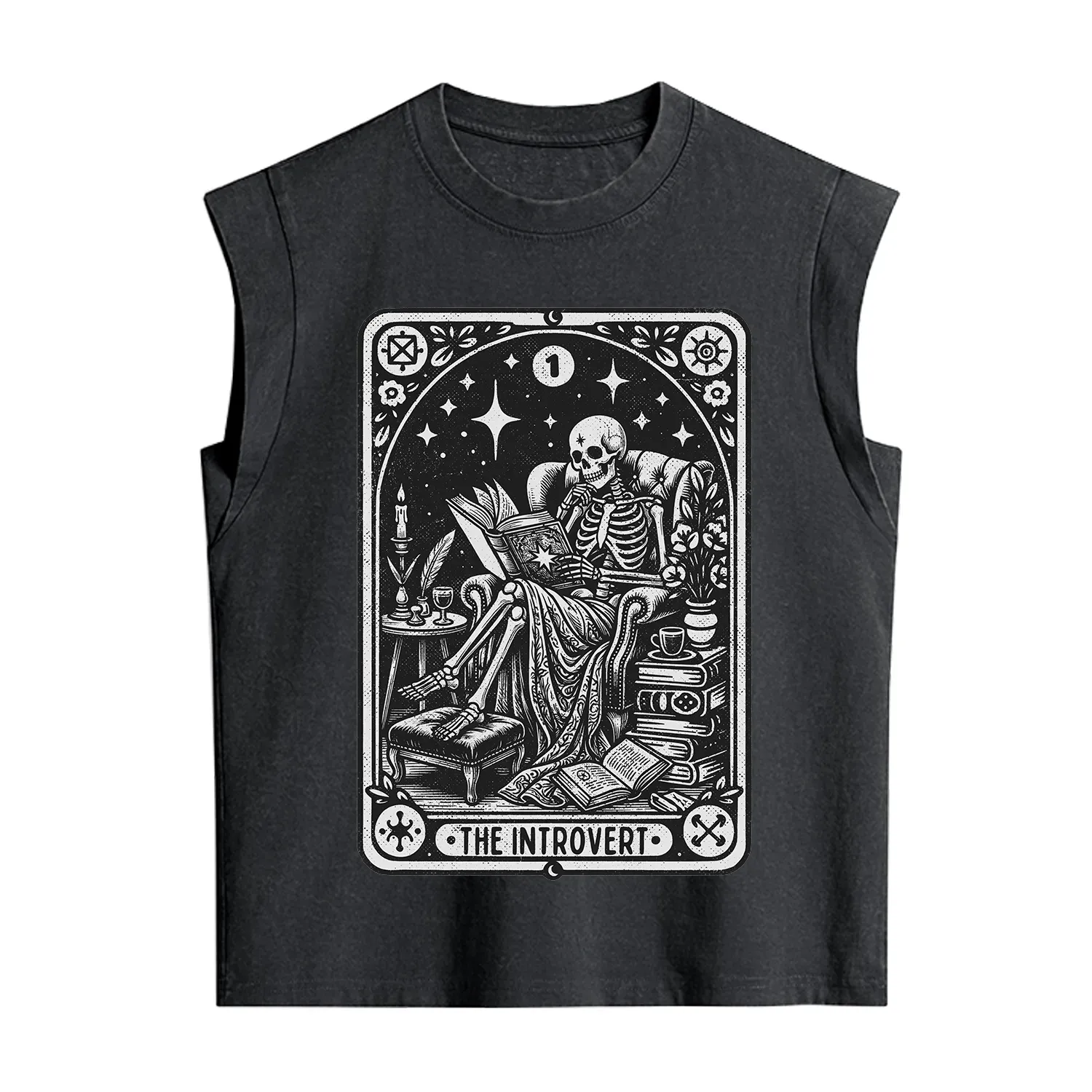 Purplehecate The Introvert Tarot Card Vintage Washed Tank