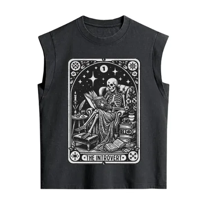 Purplehecate The Introvert Tarot Card Vintage Washed Tank