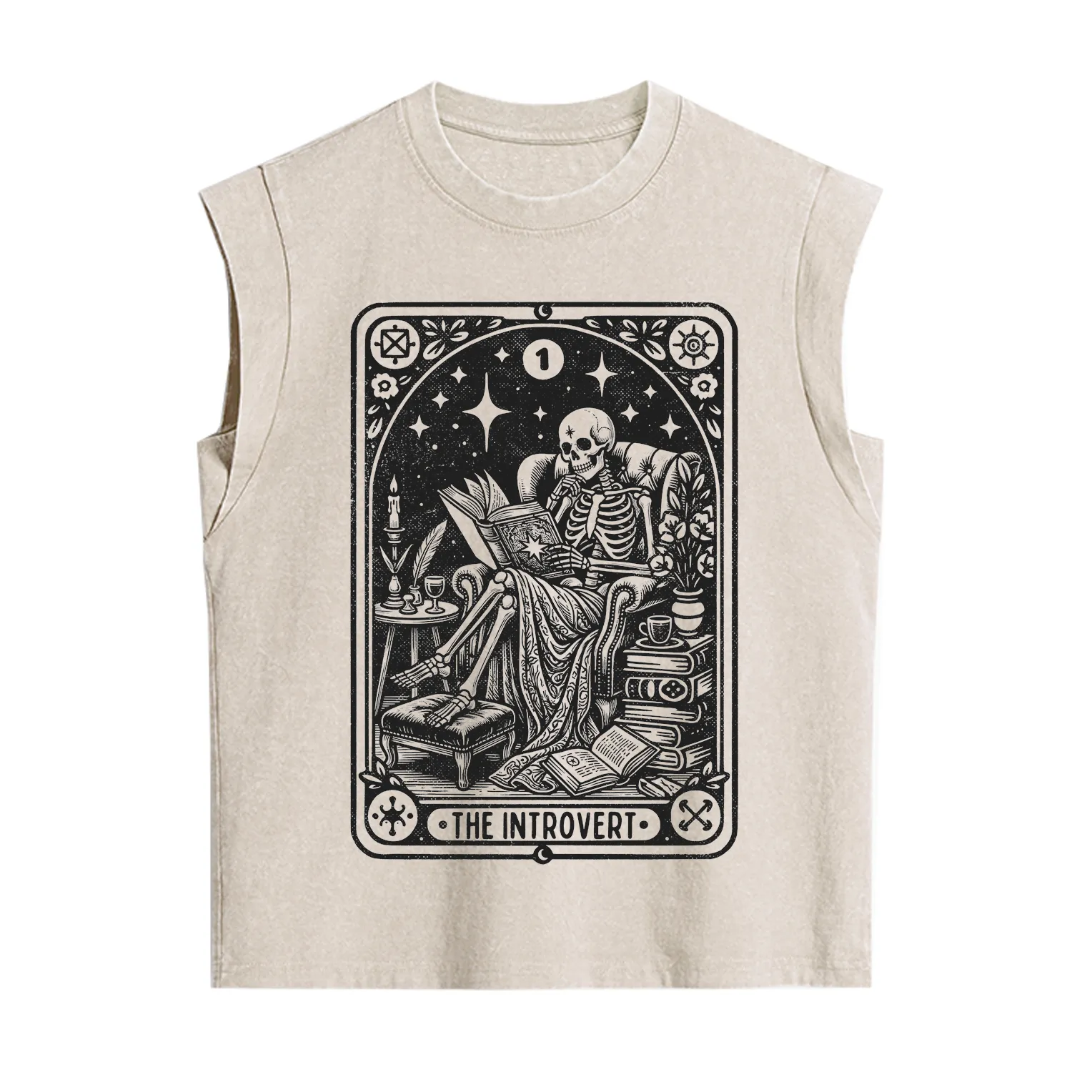 Purplehecate The Introvert Tarot Card Vintage Washed Tank