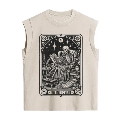 Purplehecate The Introvert Tarot Card Vintage Washed Tank