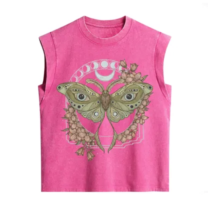 Purplehecate Luna Moth Vintage Washed Tank