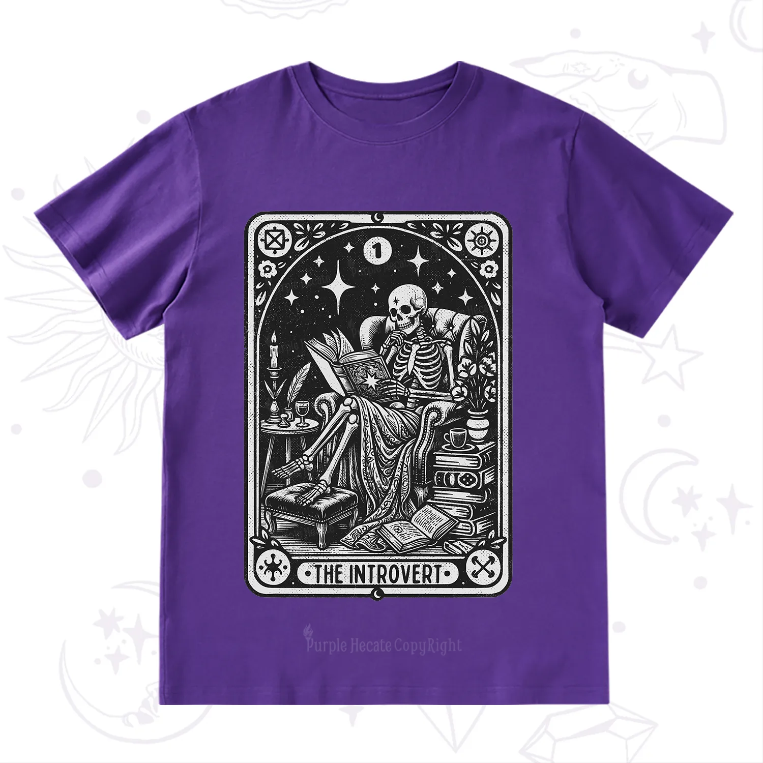 Purplehecate The Introvert Tarot Card T-Shirt