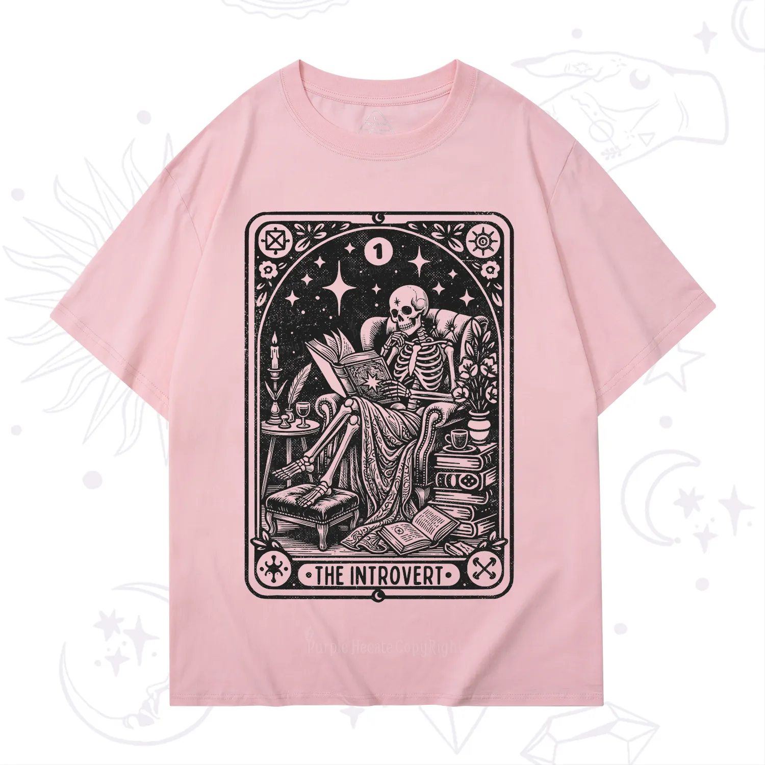 Purplehecate The Introvert Tarot Card T-Shirt