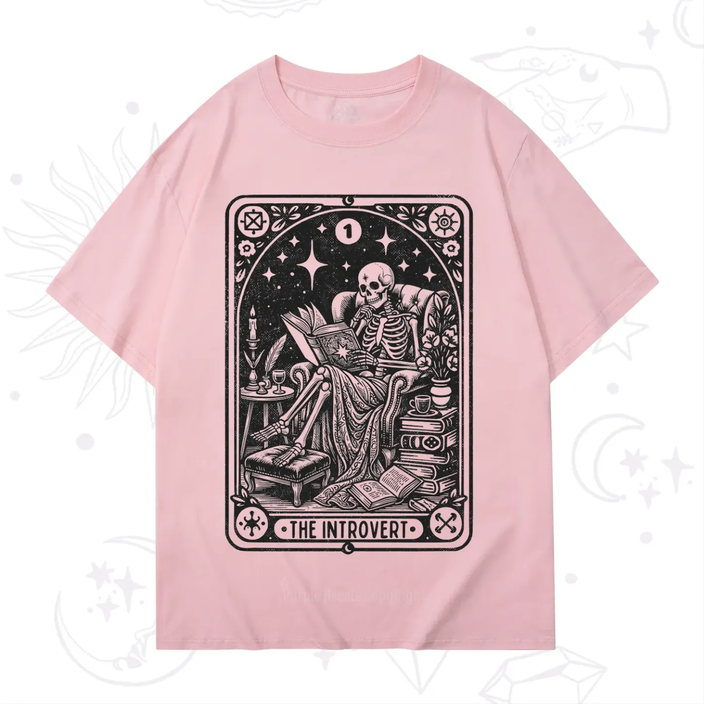 Purplehecate The Introvert Tarot Card T-Shirt