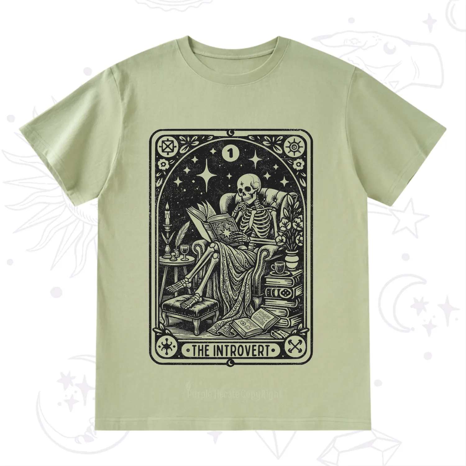 Purplehecate The Introvert Tarot Card T-Shirt