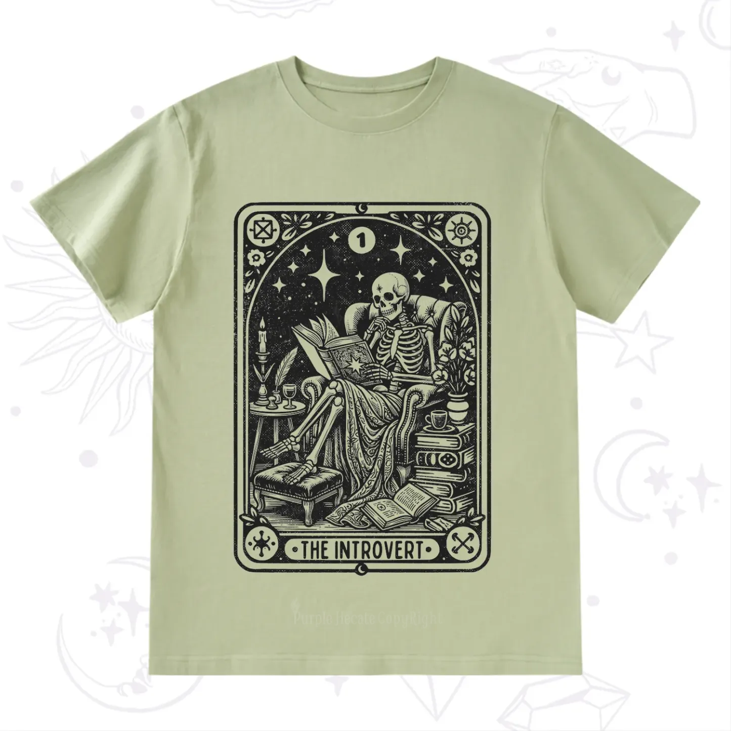 Purplehecate The Introvert Tarot Card T-Shirt