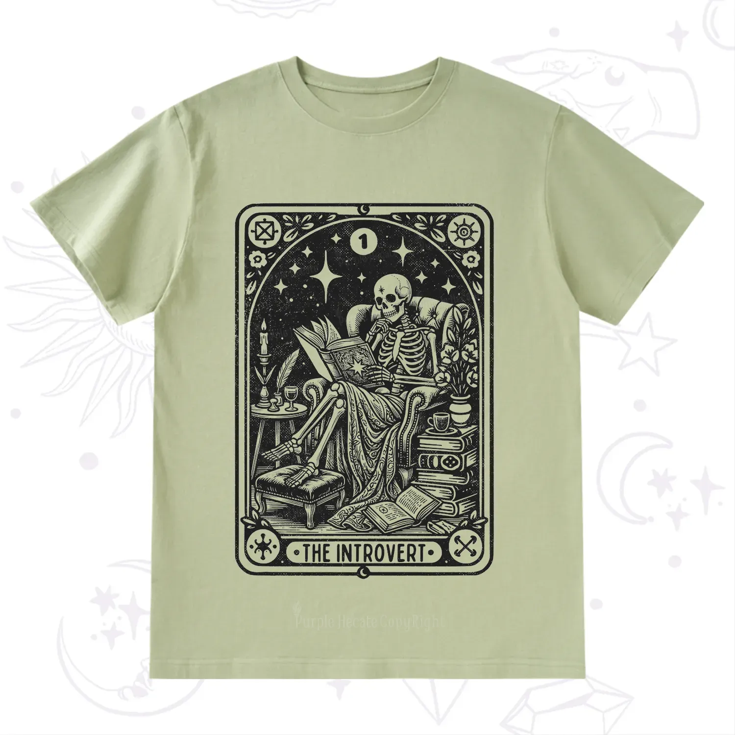 Purplehecate The Introvert Tarot Card T-Shirt