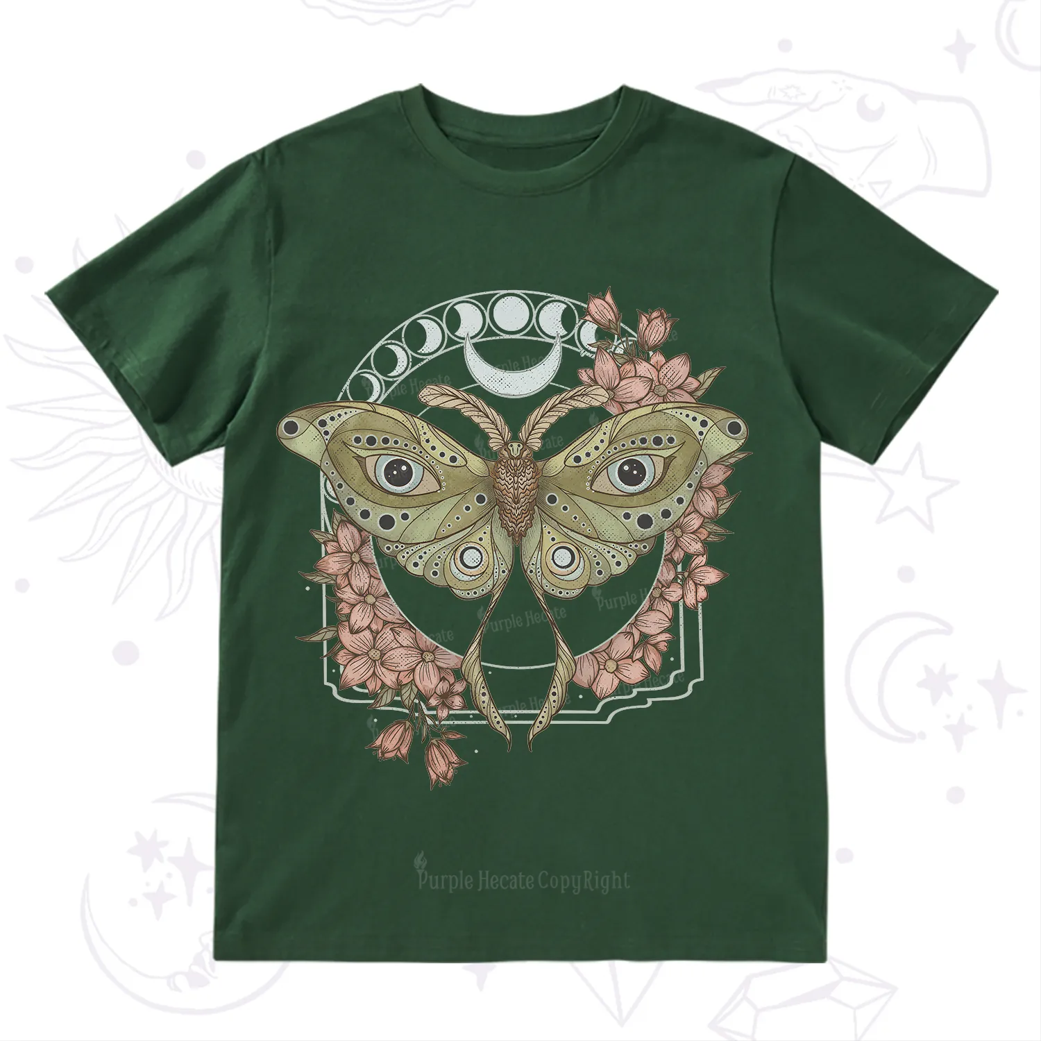 Purplehecate Luna Moth T-Shirt