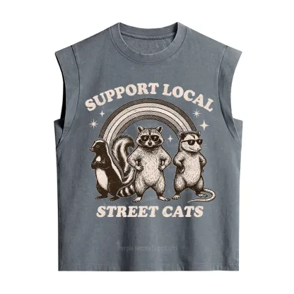 Purplehecate Support your local street cats Vintage Washed Tank