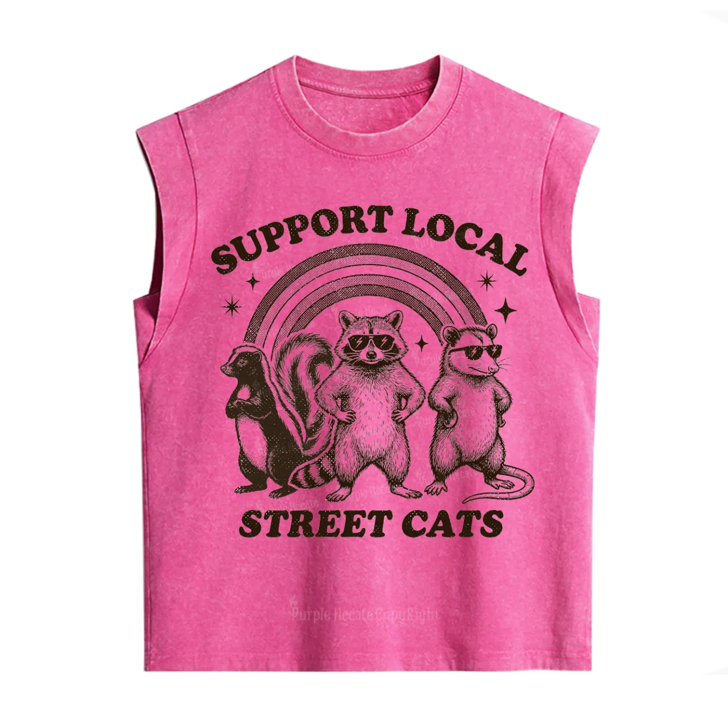 Purplehecate Support your local street cats Vintage Washed Tank