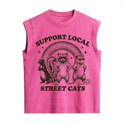 Purplehecate Support your local street cats Vintage Washed Tank