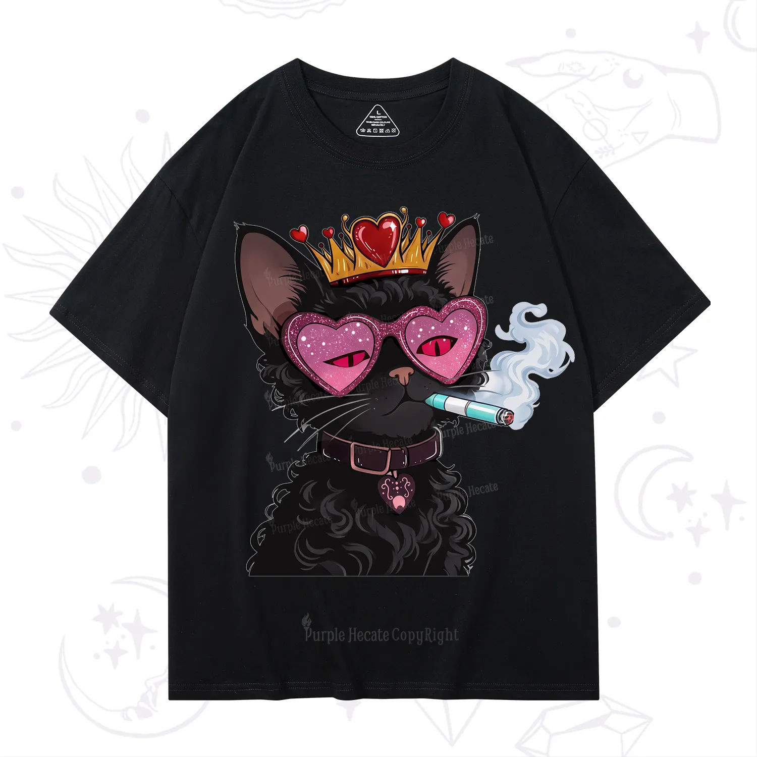 Purplehecate Join the Baddie Era Queen Cat T-Shirt