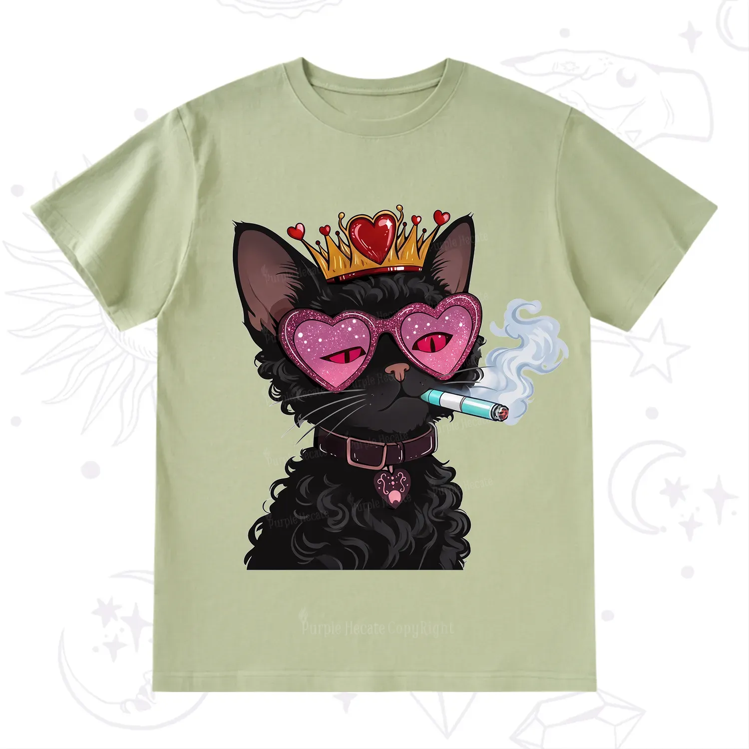 Purplehecate Join the Baddie Era Queen Cat T-Shirt