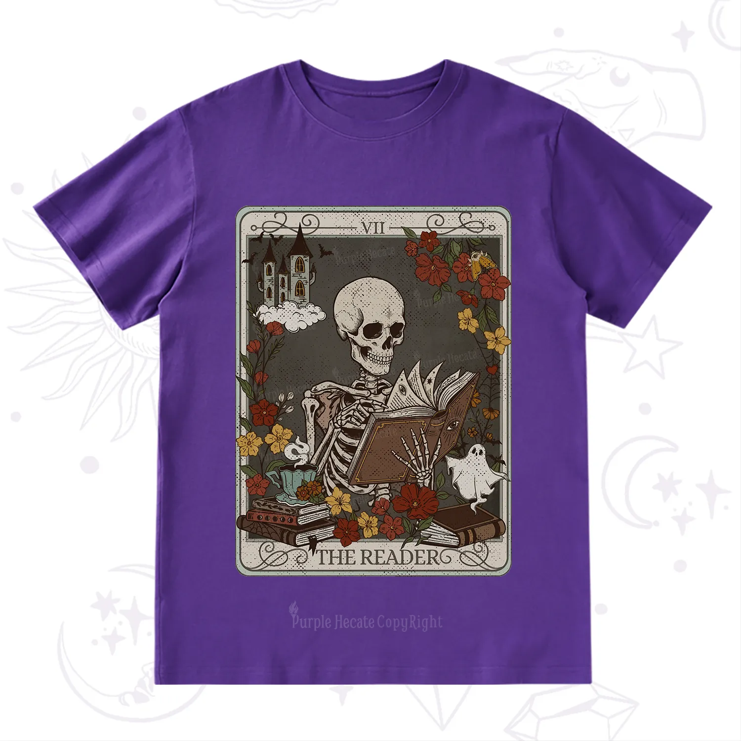 Purplehecate The Reader Tarot Card T-Shirt