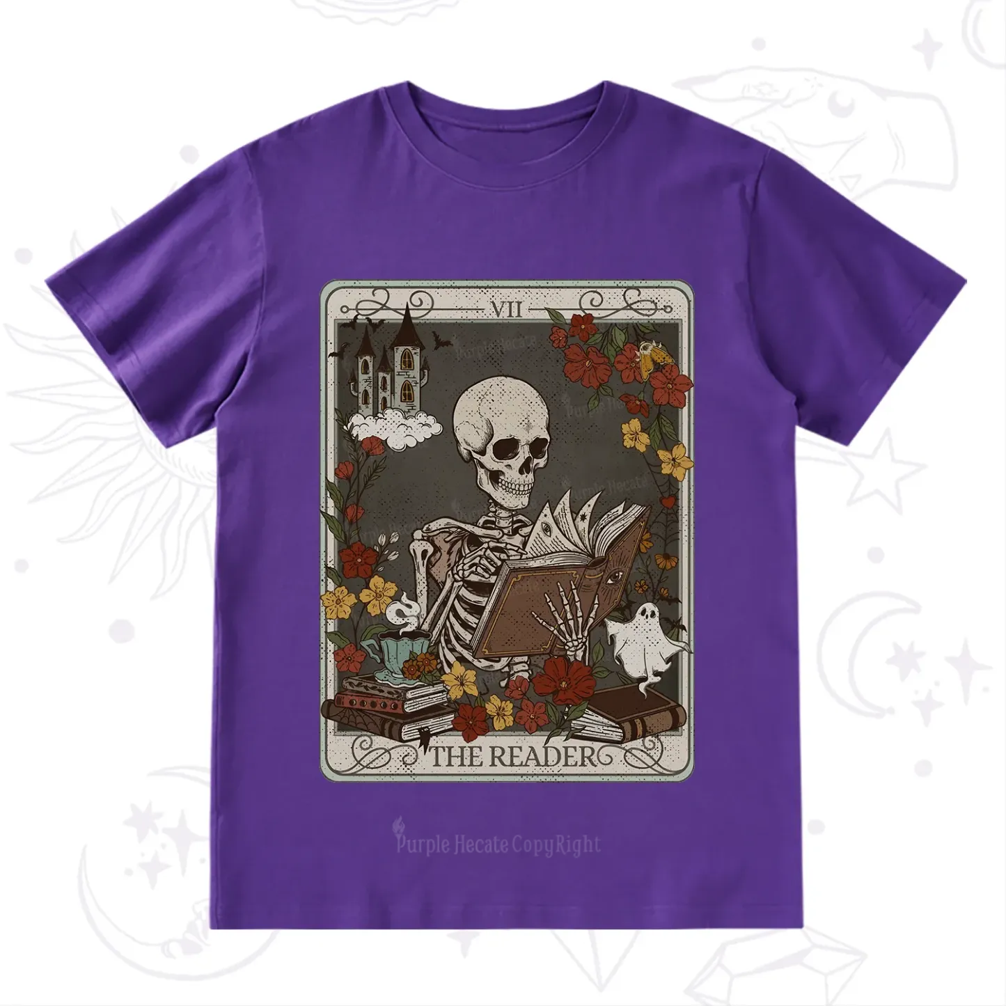 Purplehecate The Reader Tarot Card T-Shirt
