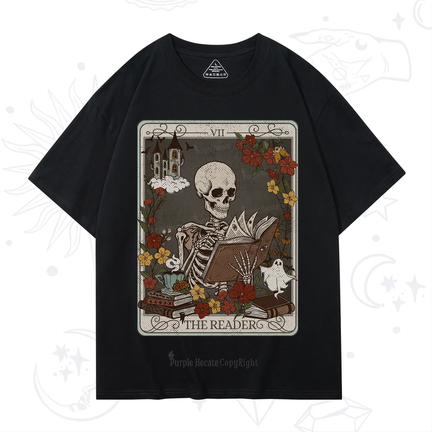 Purplehecate The Reader Tarot Card T-Shirt