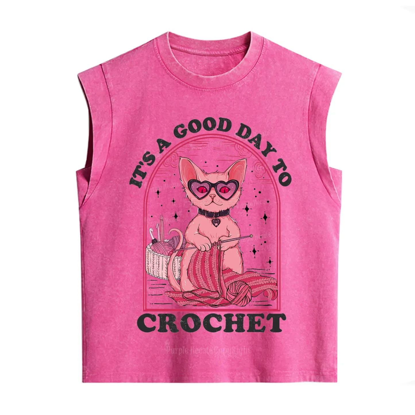 Purplehecate It's A Good Day To Crochet Vintage Washed Tank