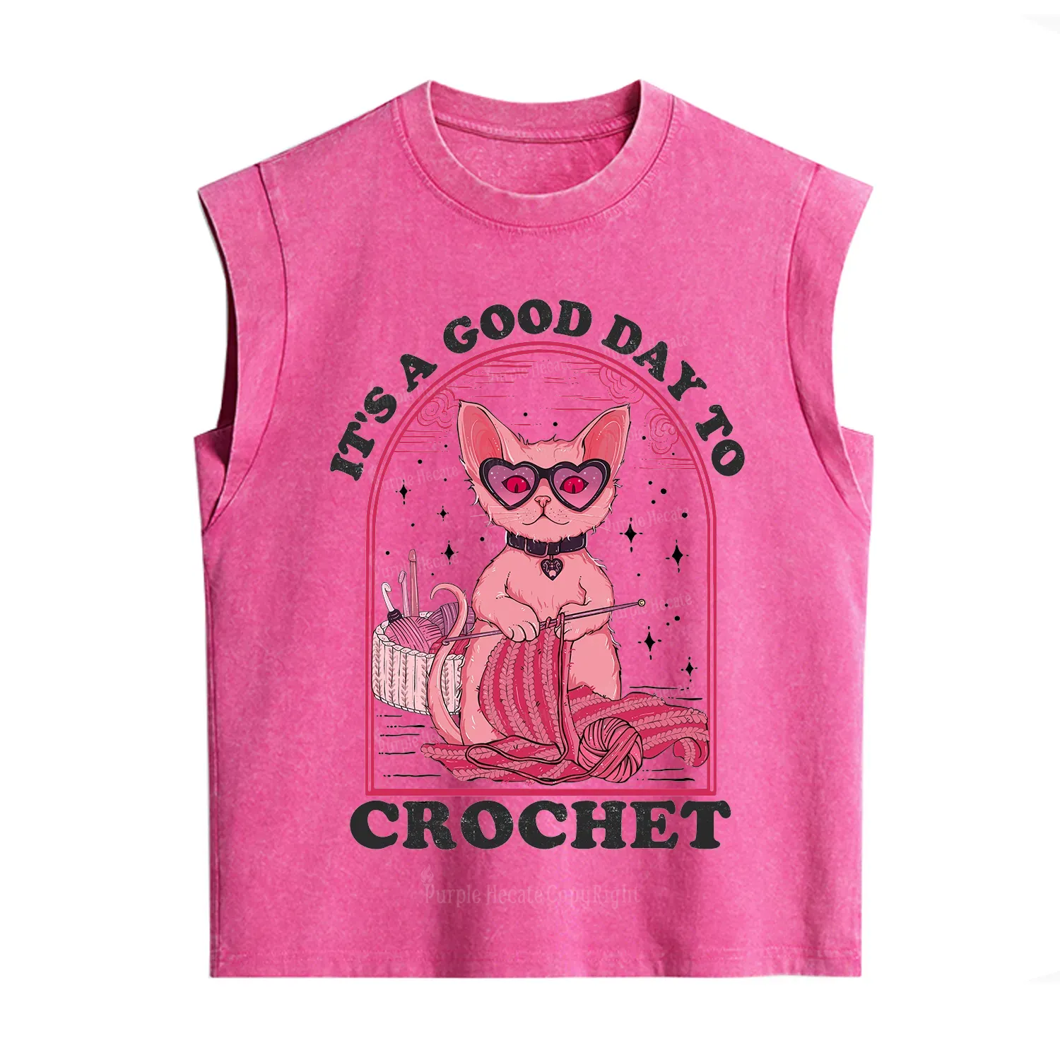 Purplehecate It's A Good Day To Crochet Vintage Washed Tank