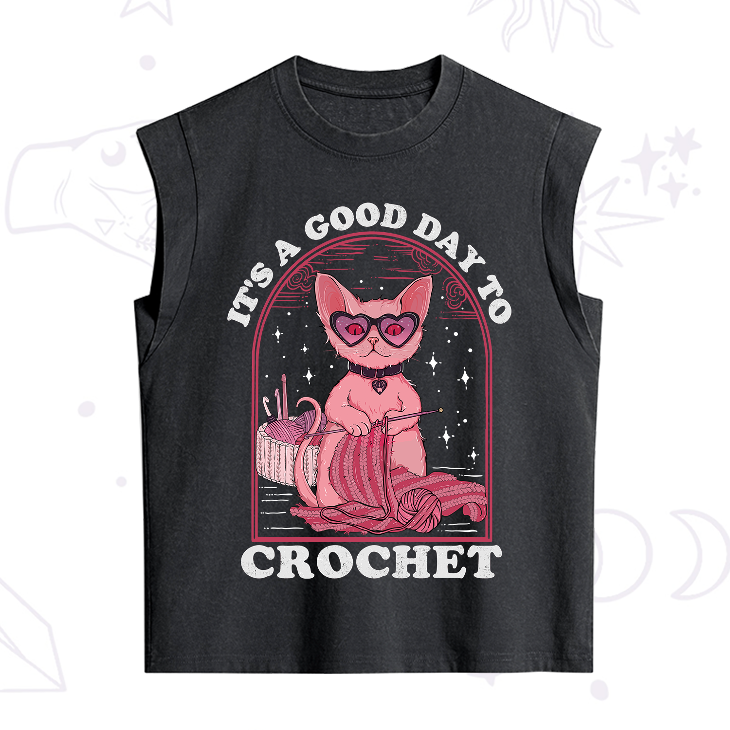 Purplehecate It's A Good Day To Crochet Vintage Washed Tank