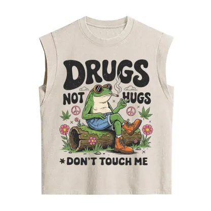 Purplehecate Drugs Not Hugs Vintage Washed Tank