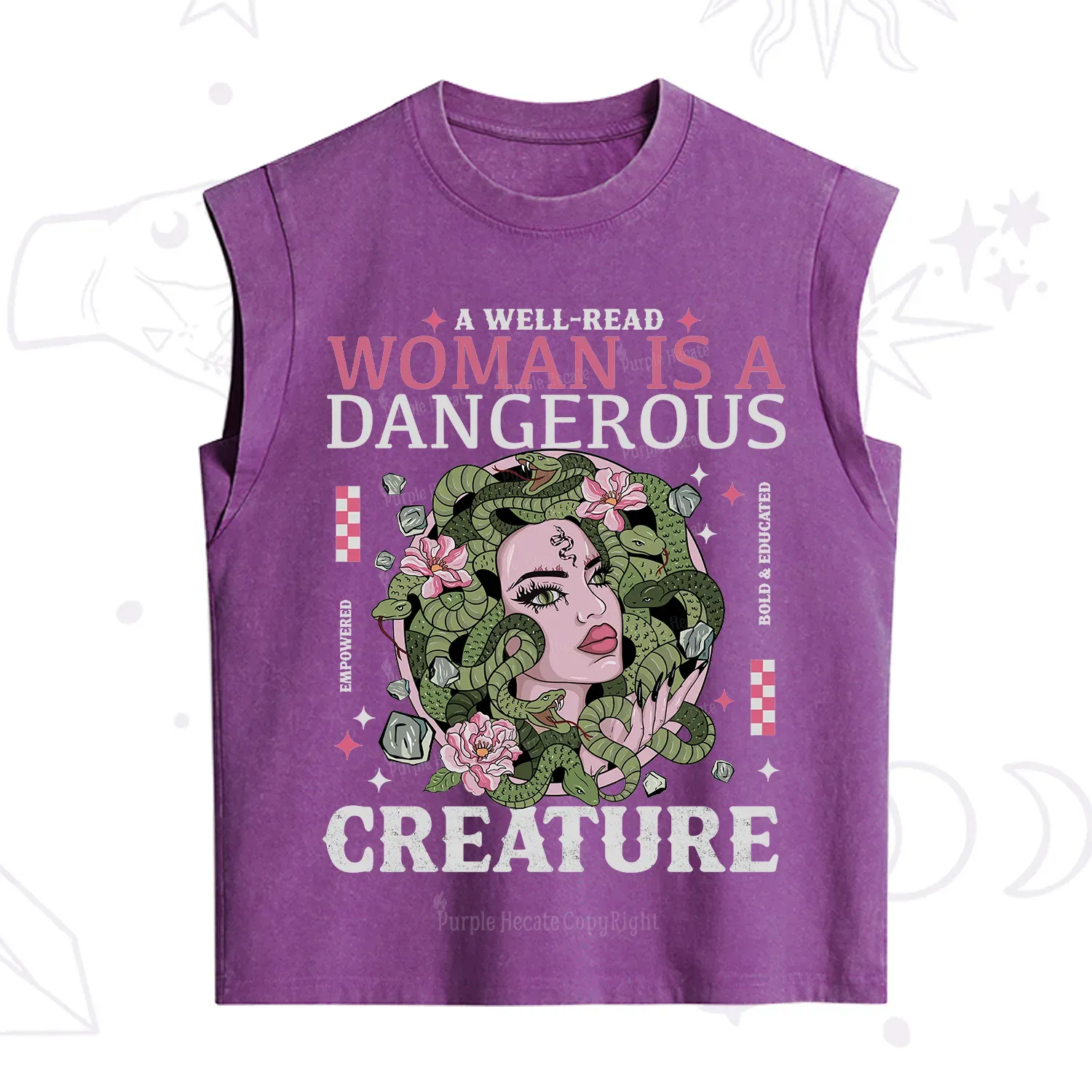 Purplehecate A Well Read Woman Is A Dangerous Vintage Washed Tank