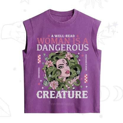 Purplehecate A Well Read Woman Is A Dangerous Vintage Washed Tank