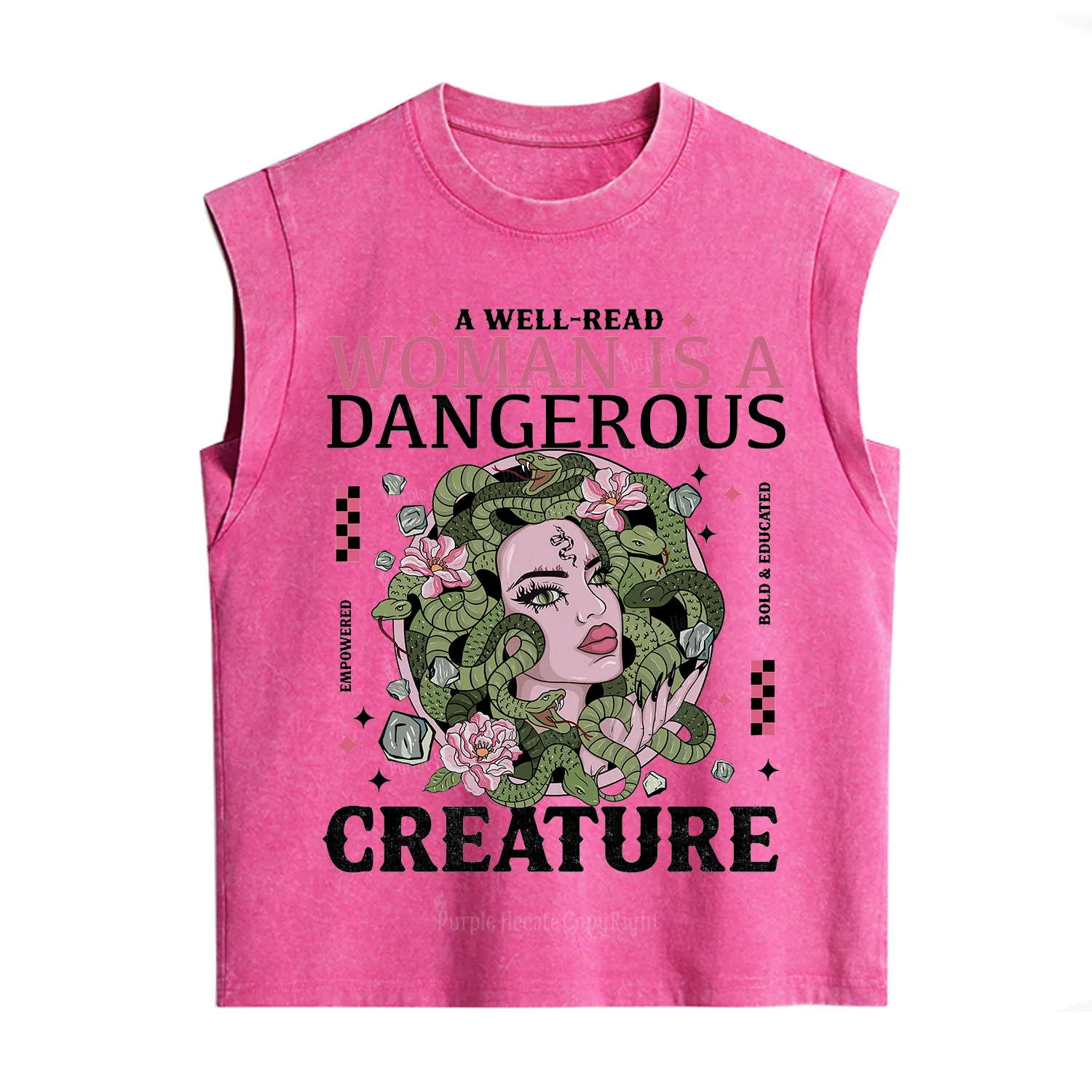 Purplehecate A Well Read Woman Is A Dangerous Vintage Washed Tank