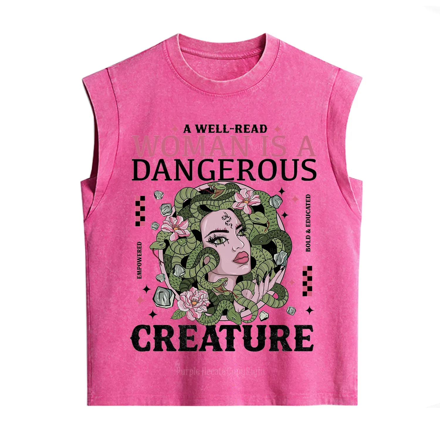Purplehecate A Well Read Woman Is A Dangerous Vintage Washed Tank
