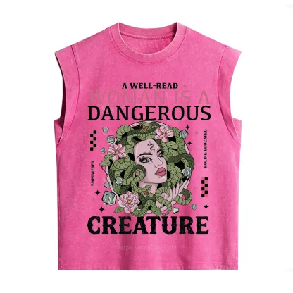 Purplehecate A Well Read Woman Is A Dangerous Vintage Washed Tank