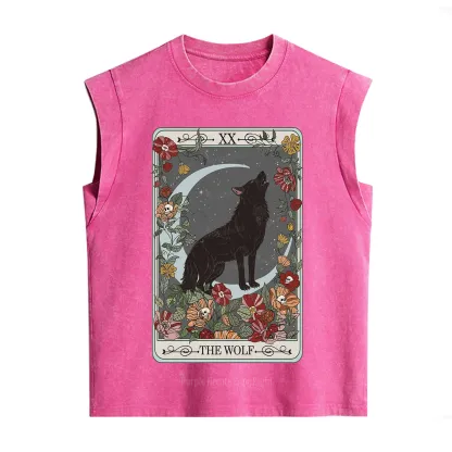 Purplehecate The Wolf Tarot Vintage Washed Tank