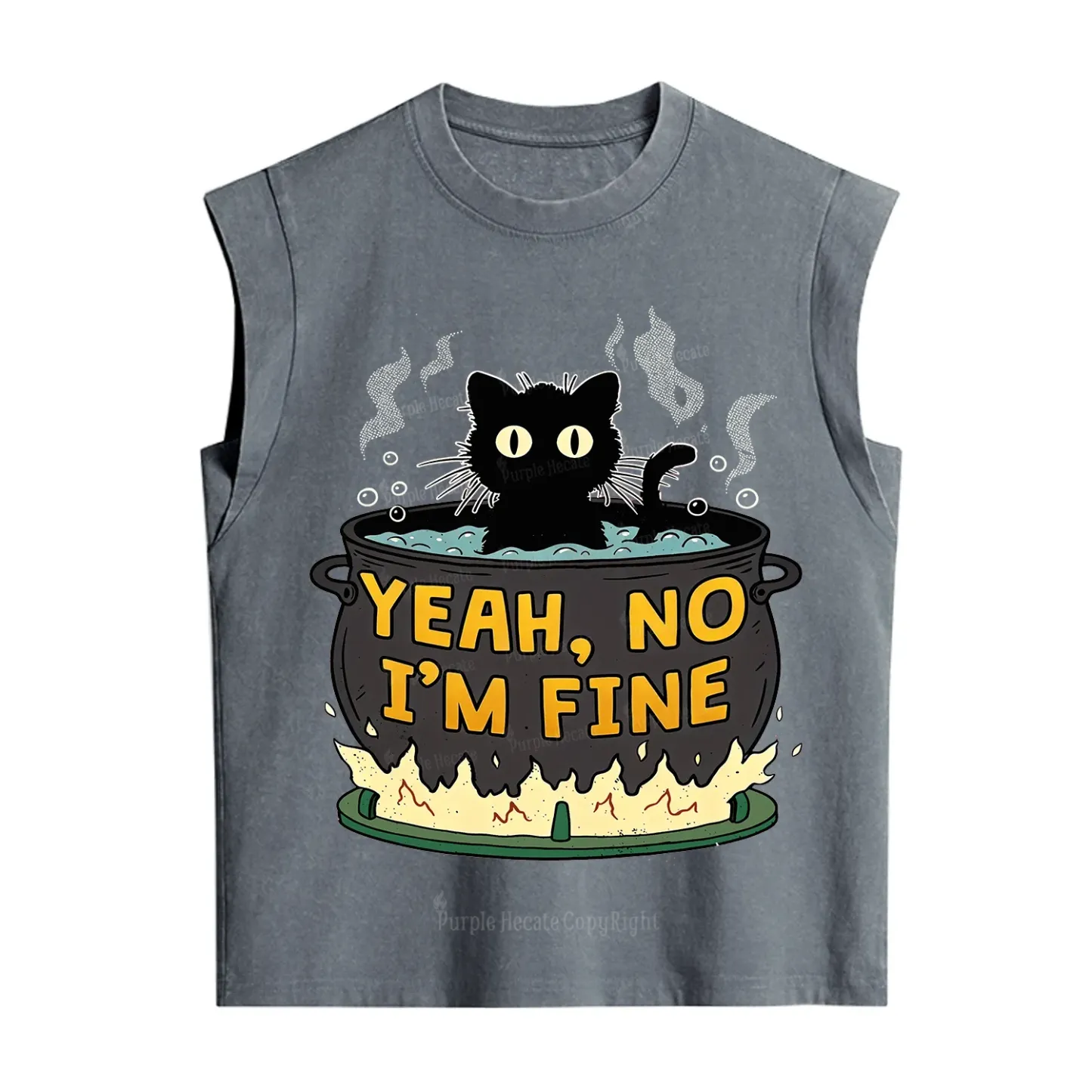 Purplehecate Yeah No I'm Fine Vintage Washed Tank