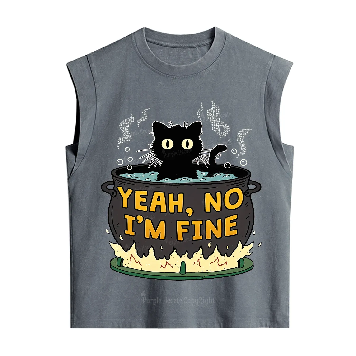 Purplehecate Yeah No I'm Fine Vintage Washed Tank