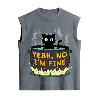 Purplehecate Yeah No I'm Fine Vintage Washed Tank