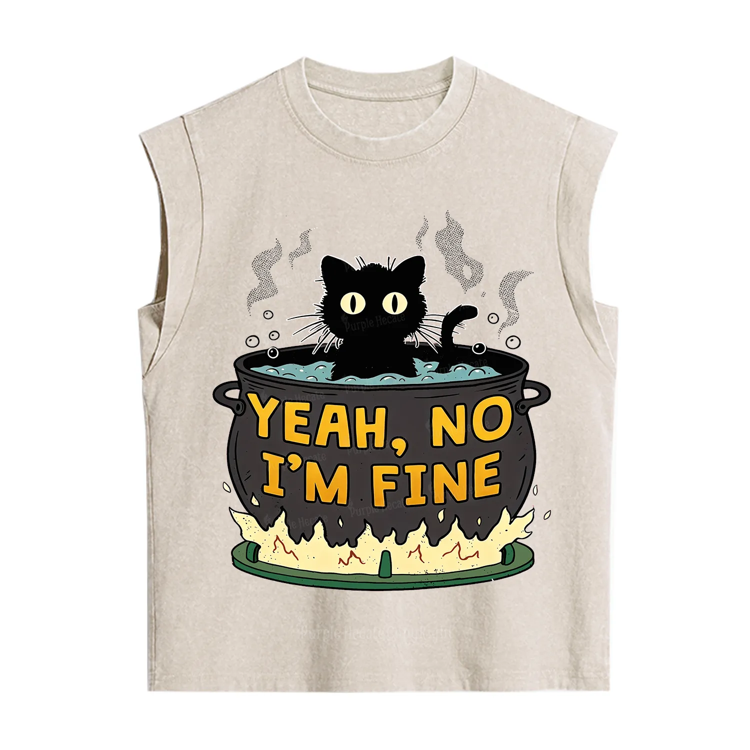 Purplehecate Yeah No I'm Fine Vintage Washed Tank