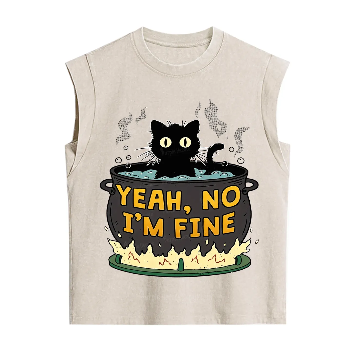 Purplehecate Yeah No I'm Fine Vintage Washed Tank