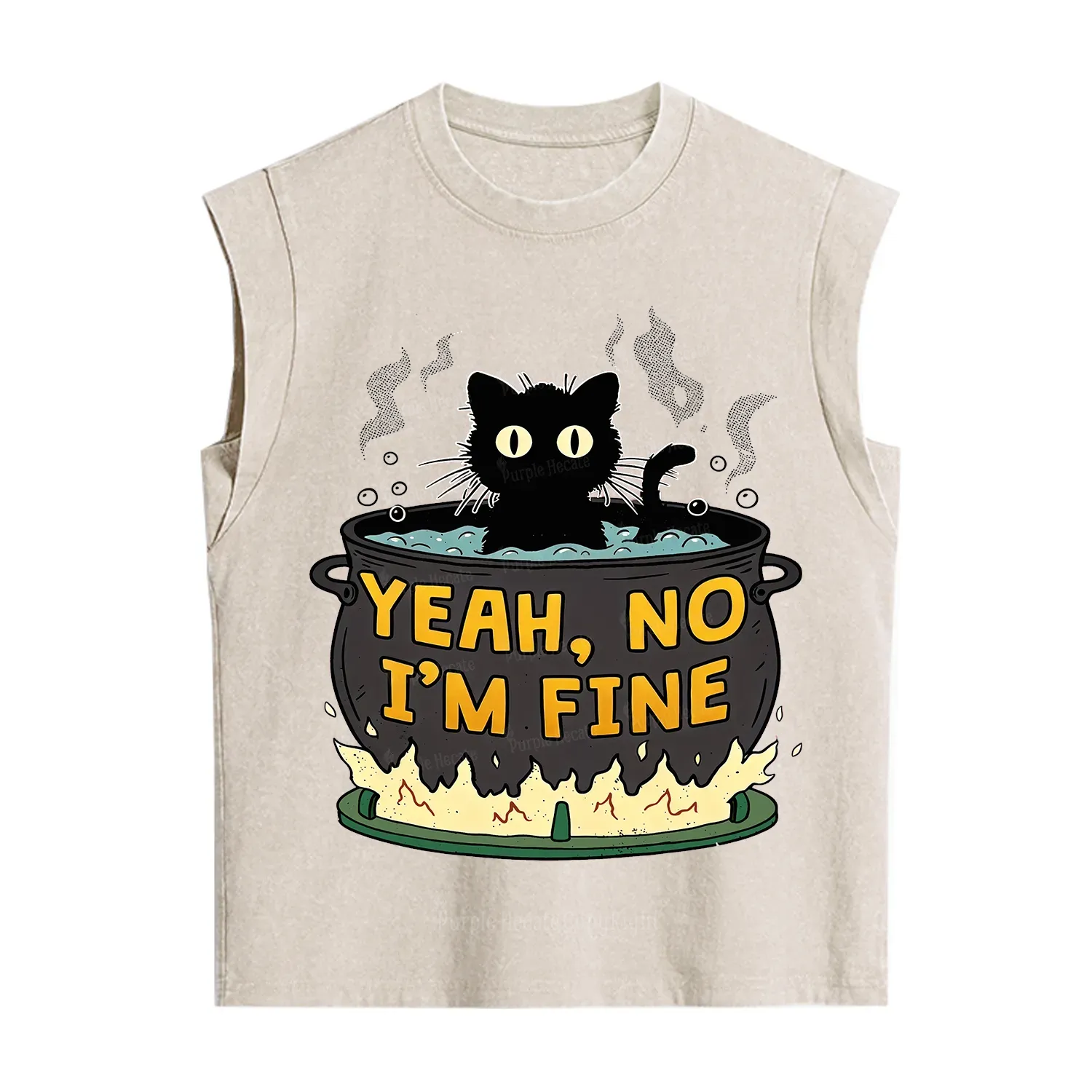 Purplehecate Yeah No I'm Fine Vintage Washed Tank