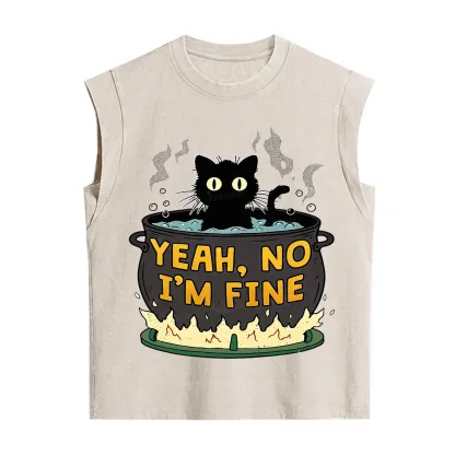 Purplehecate Yeah No I'm Fine Vintage Washed Tank