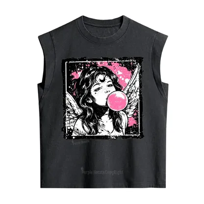 Purplehecate Grunge Angel with Bubblegum Vintage Washed Tank