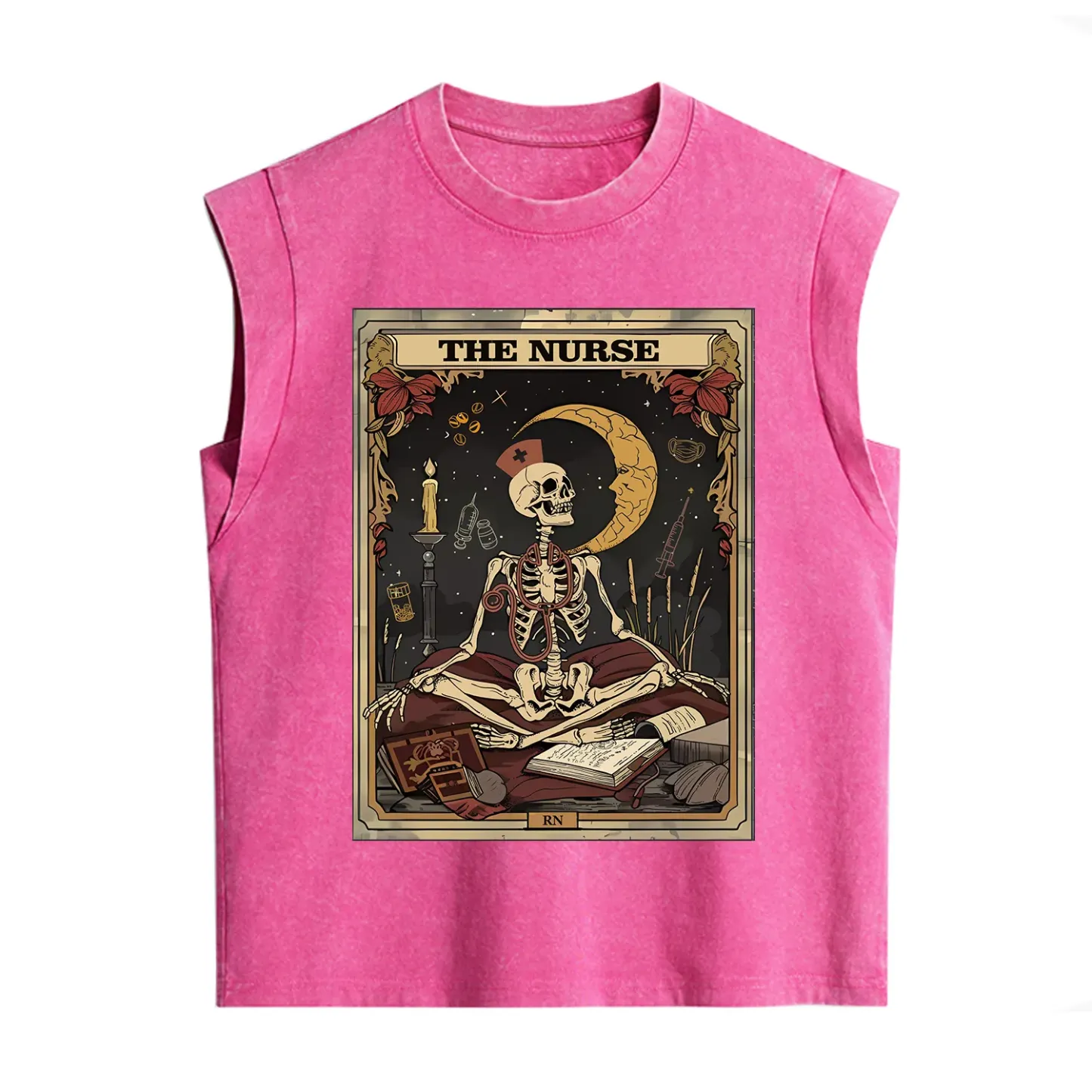 Purplehecate The Nurse Tarot Card Vintage Washed Tank