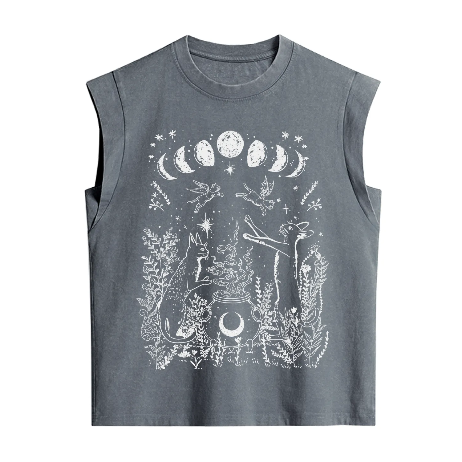Purplehecate Celestial Cat Vintage Washed Tank